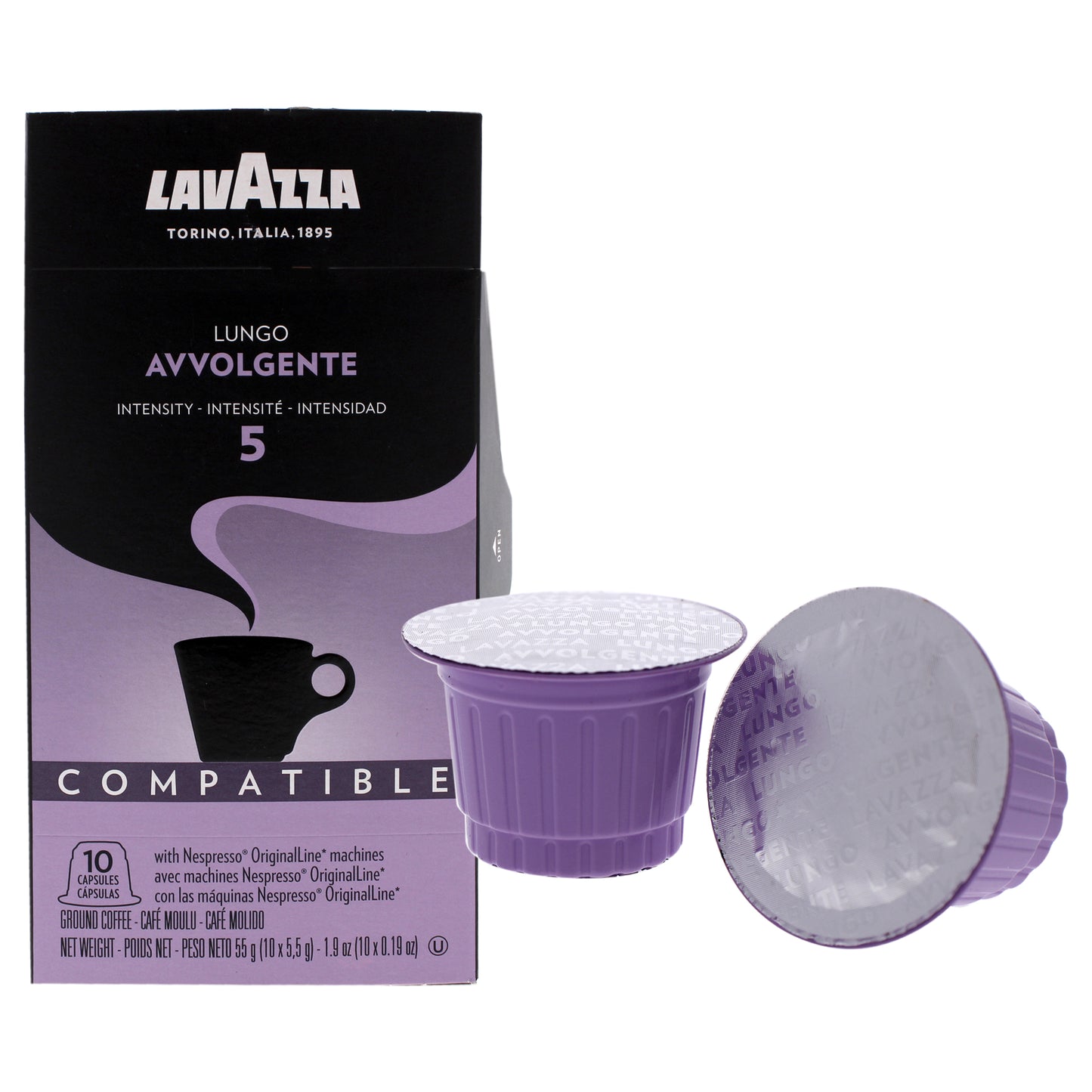 Lungo Avvolgente Ground Coffee Pods