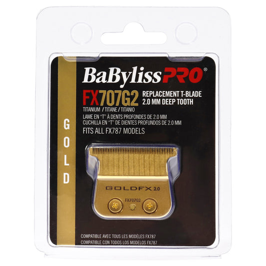 Replacement T-Blade Deep Tooth - FX707G2 Gold by BaBylissPRO for Men - 1 Pc Blade