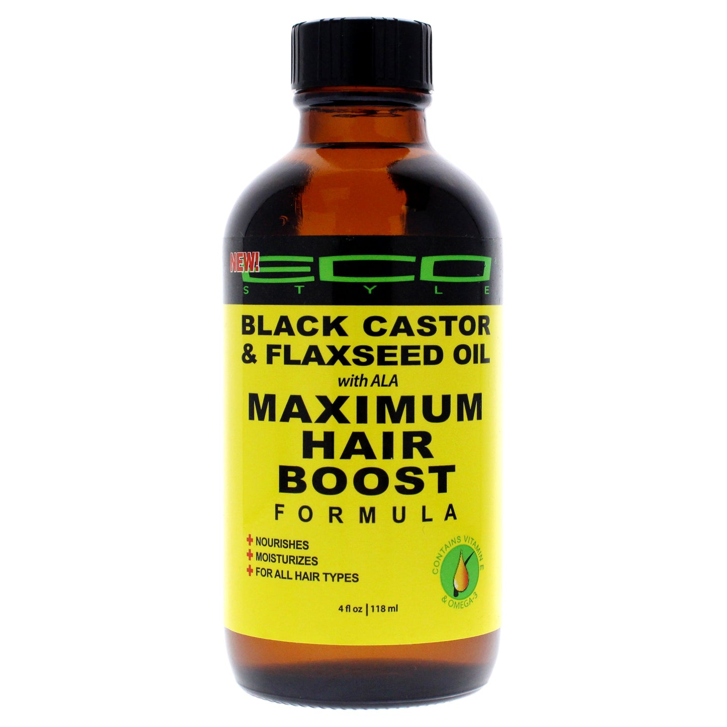 Eco Style Maximum Hair Growth Oil - Black Castor And Flaxseed