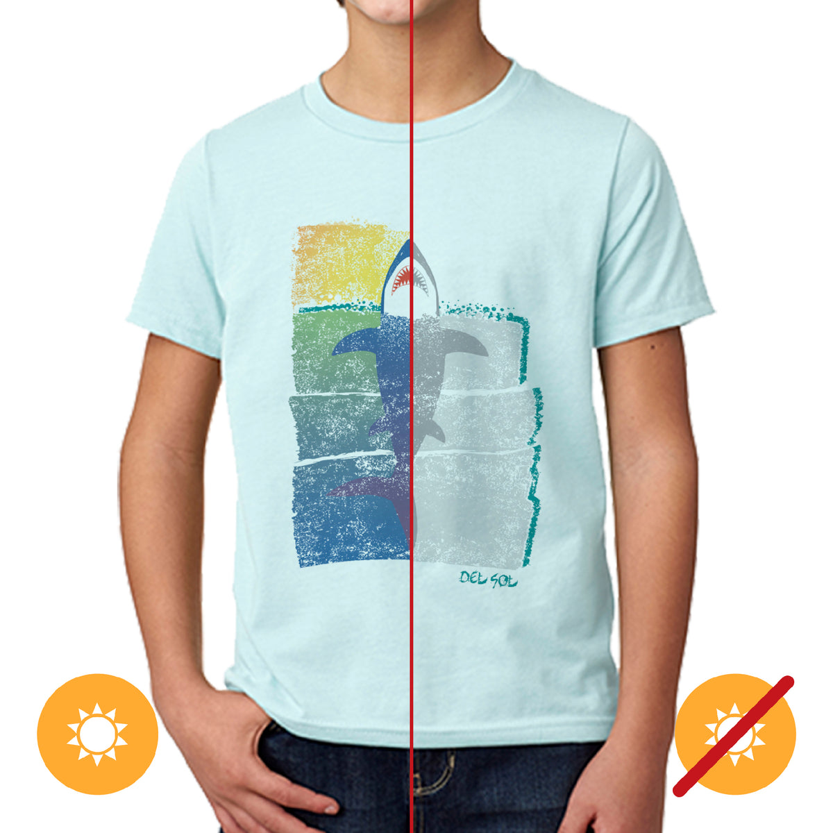 Kids Crew Tee - Rising Shark