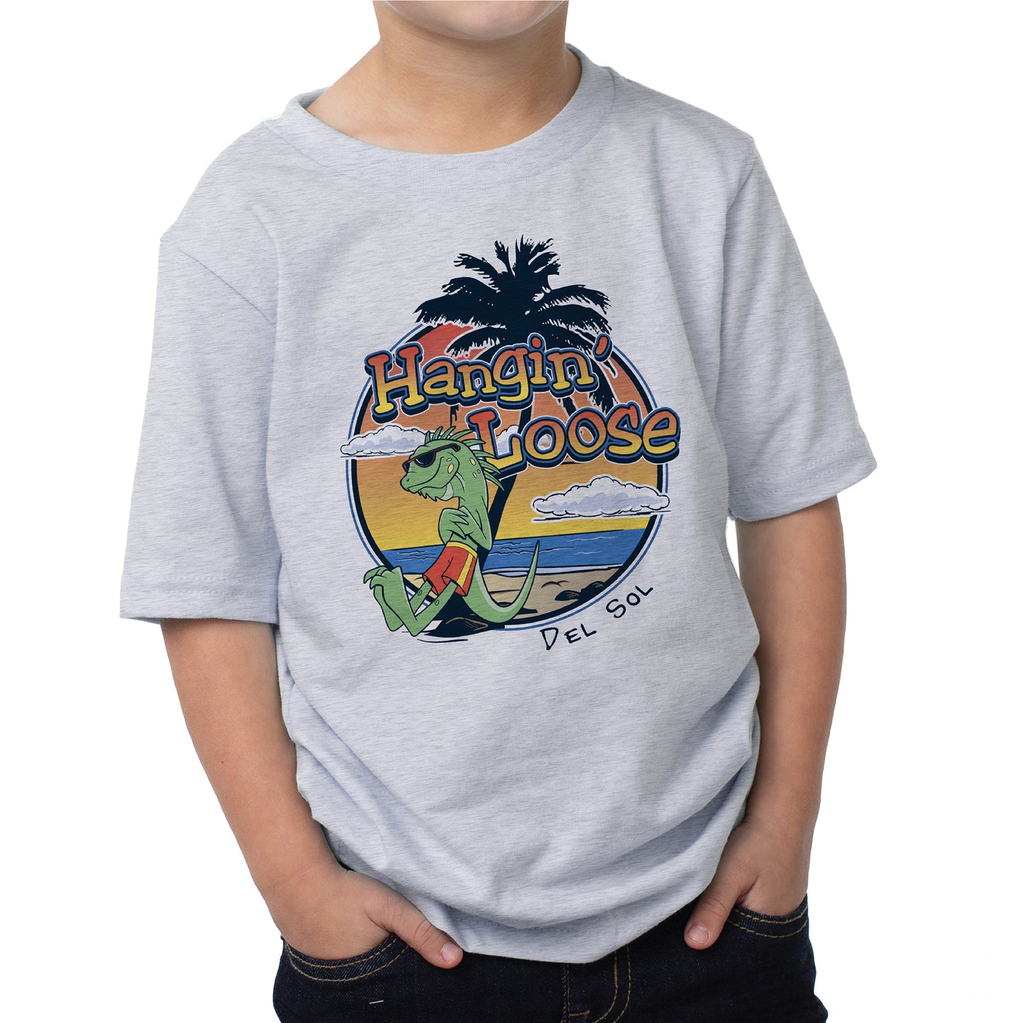 Men Crew Tee - Hangin Loose - Ash
