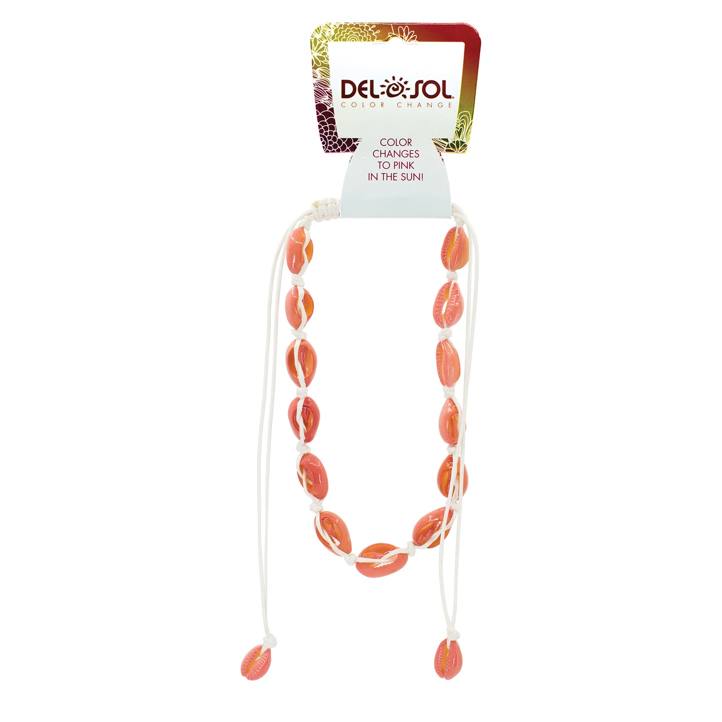 Color-Changing Necklace - Pink Cowrie