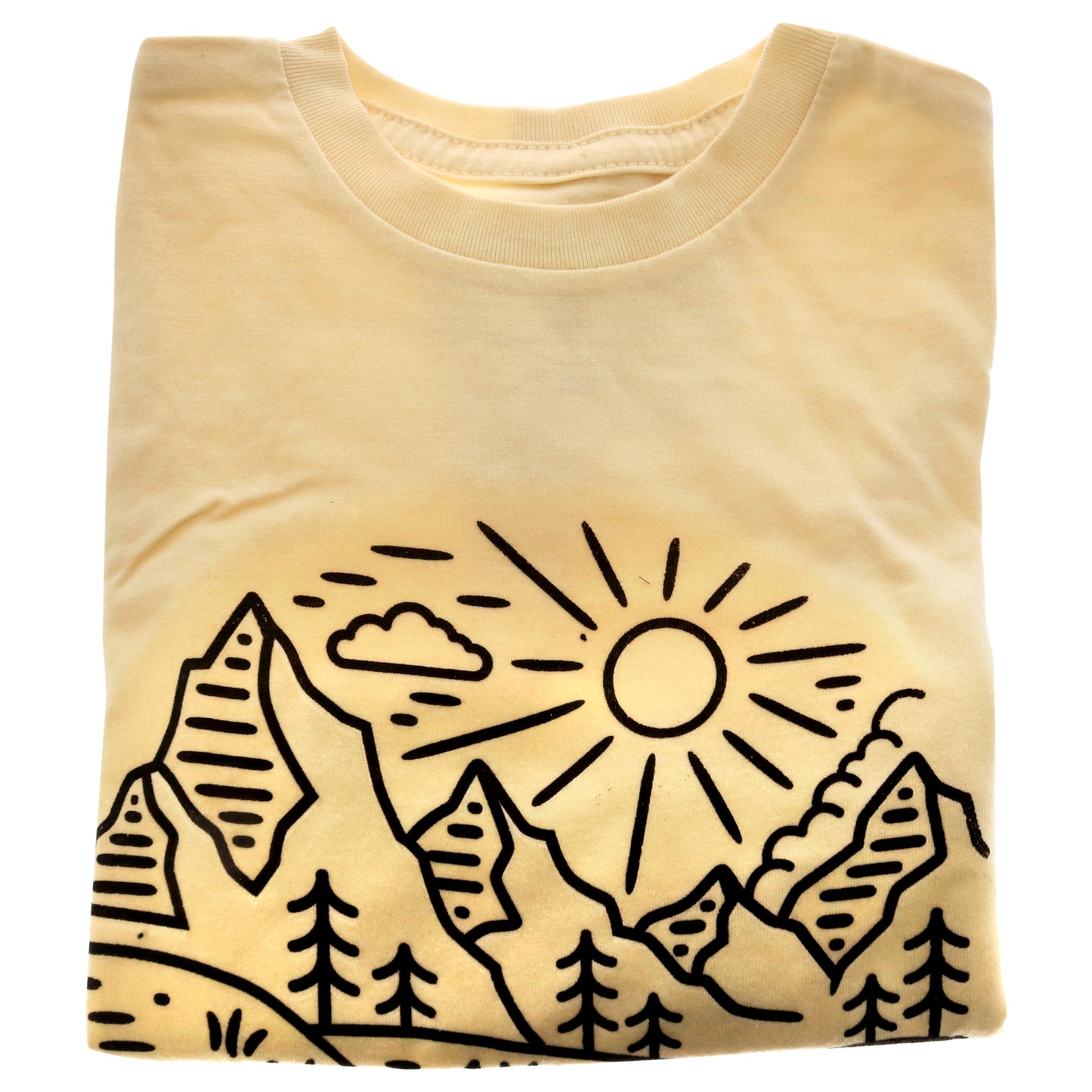 Kids Crew Tee - Fish Scene - Natural