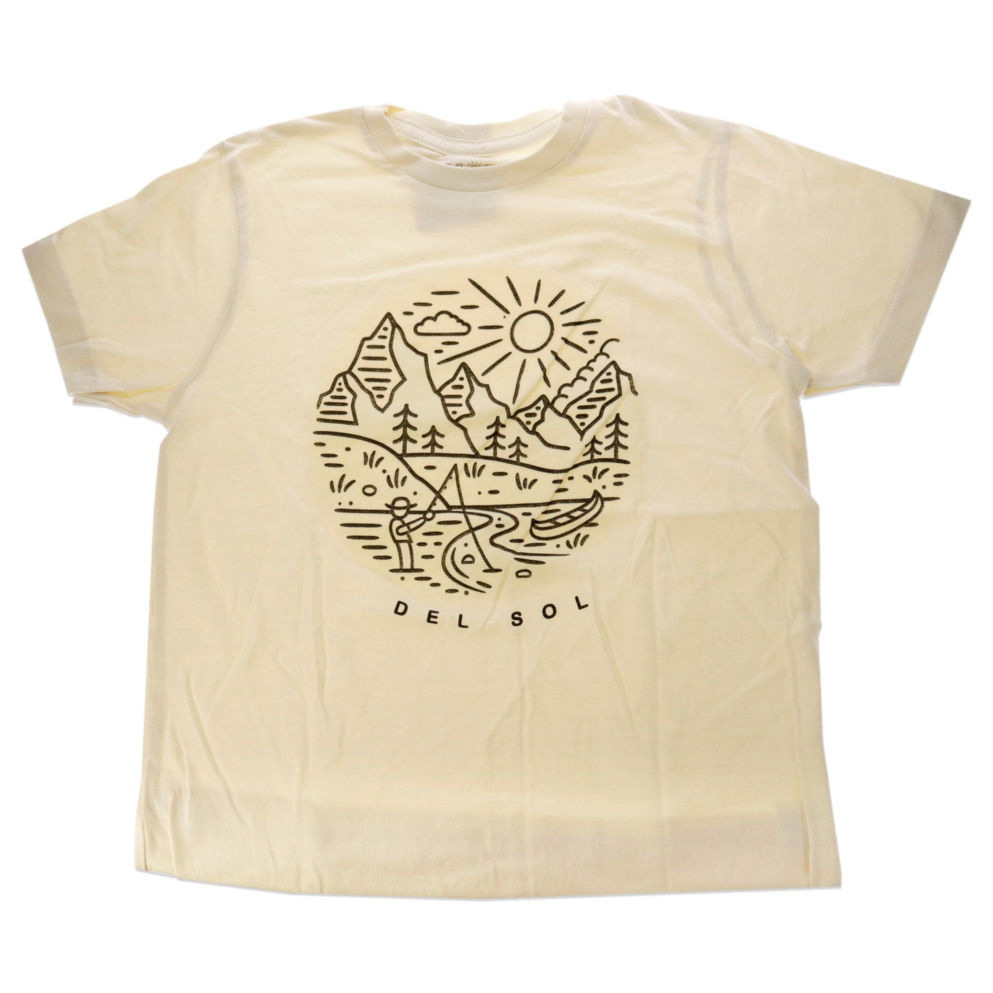 Kids Crew Tee - Fish Scene - Natural