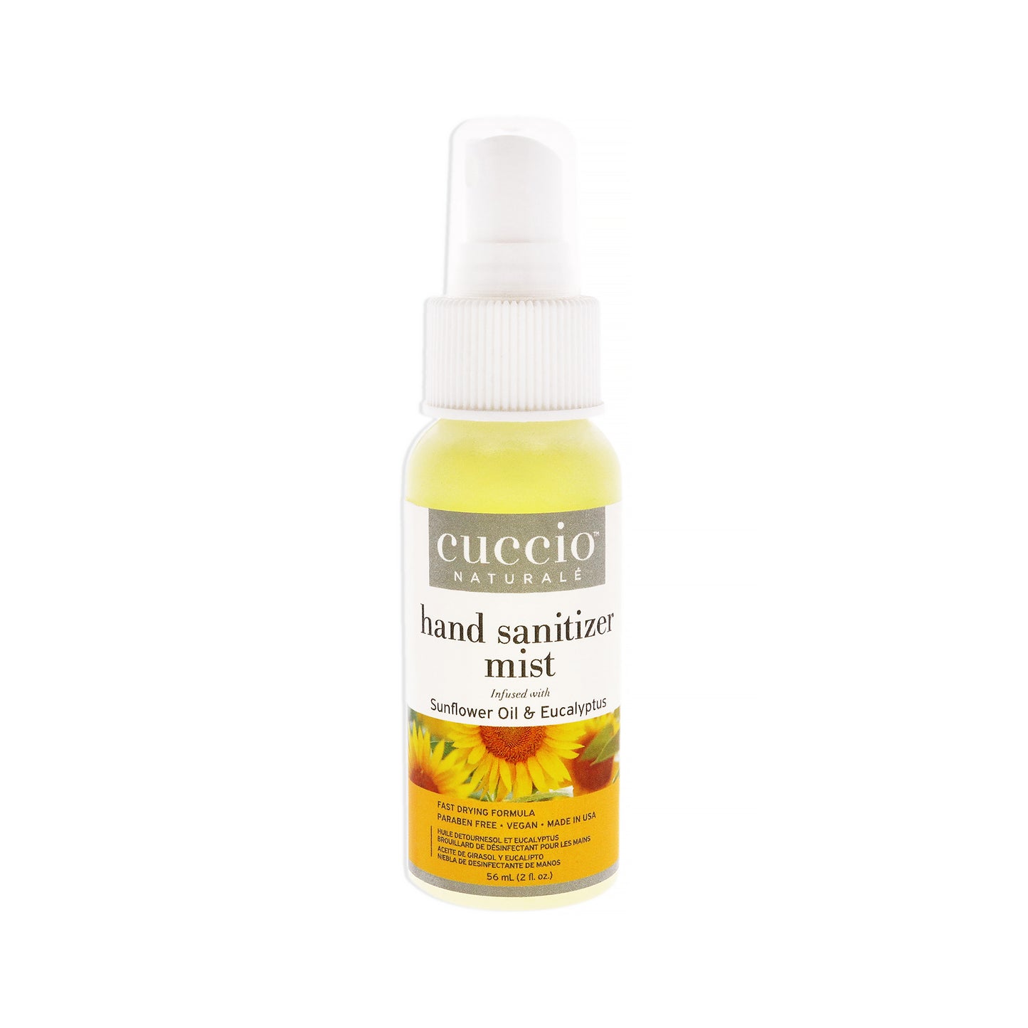 Cuccio Naturale Hand Sanitizer Mist - Sunflower Oil and Eucalyptus