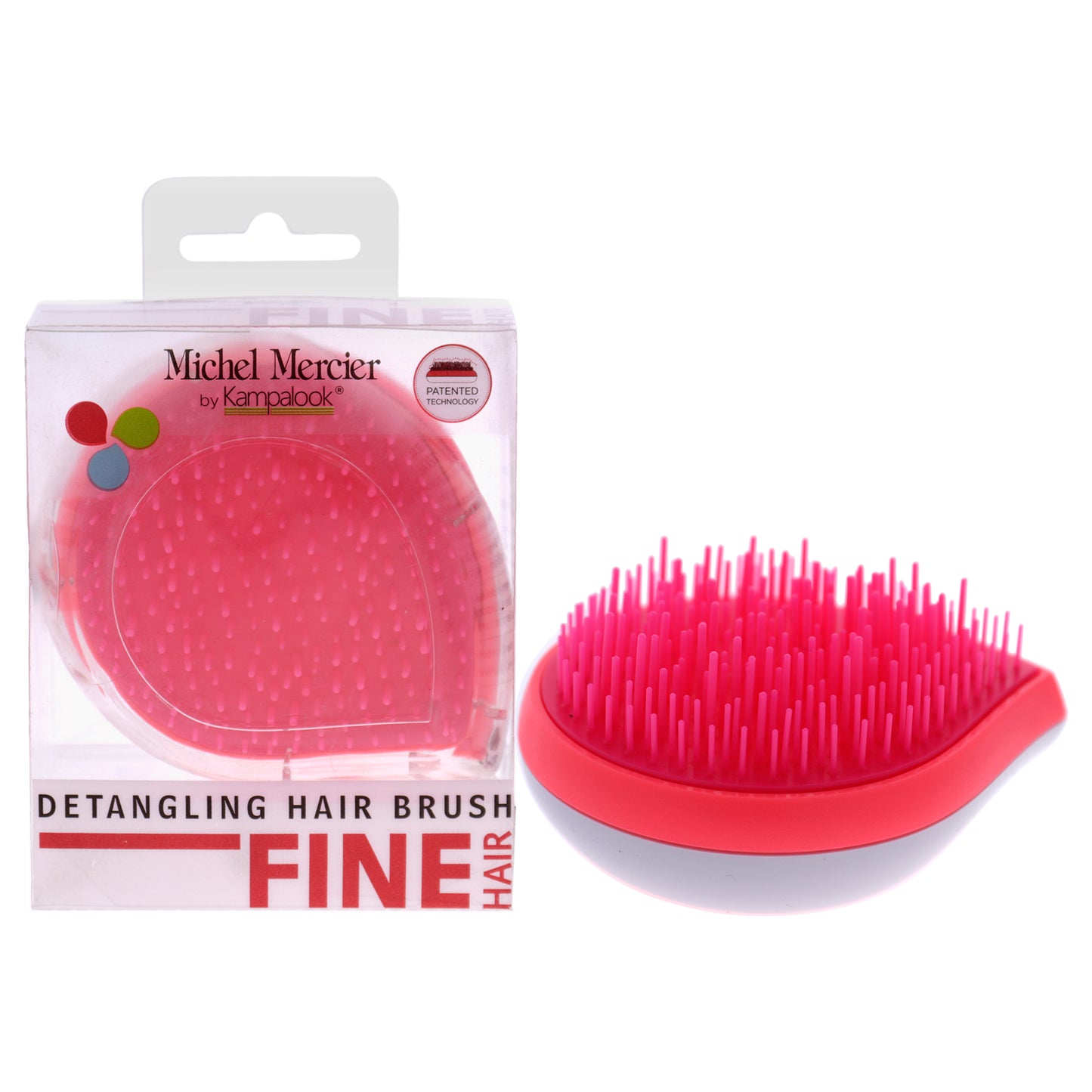 Pack and Go Detangler Fine Hair - Pink-White