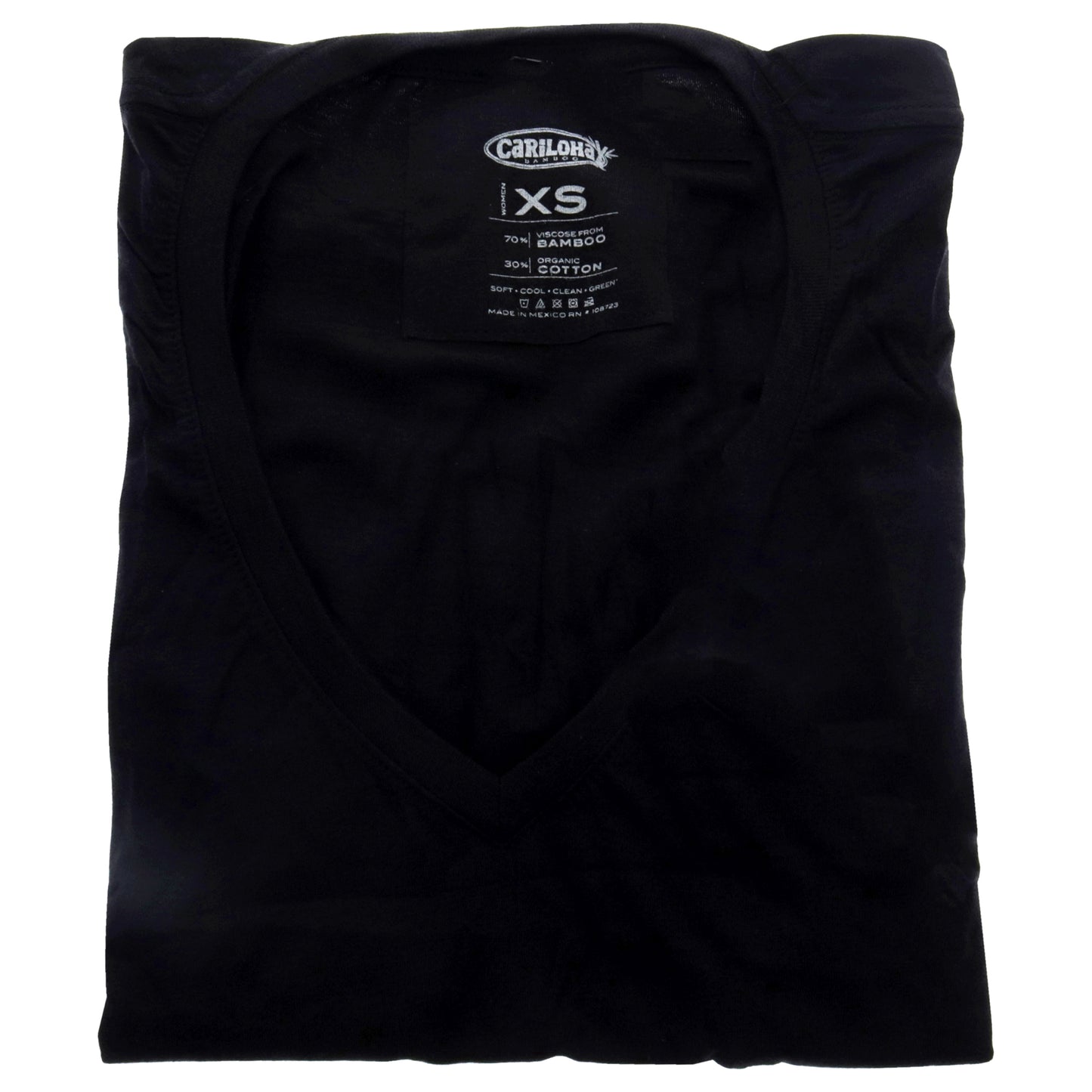 Bamboo V-Neck Tee - Black