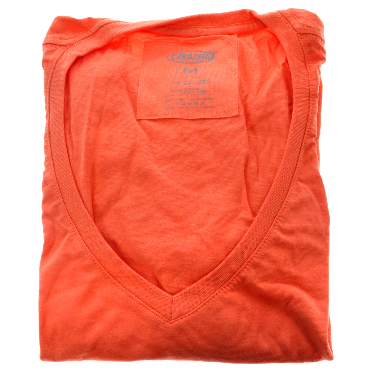 Bamboo V-Neck Tee - Sunkissed Coral