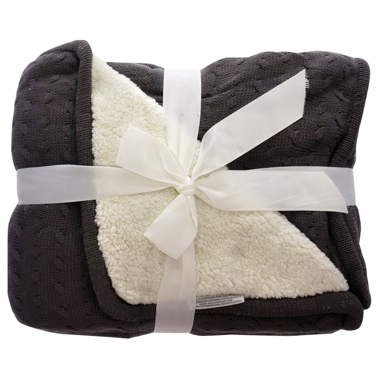 Cariloha Sherpa Bamboo Knit Throw