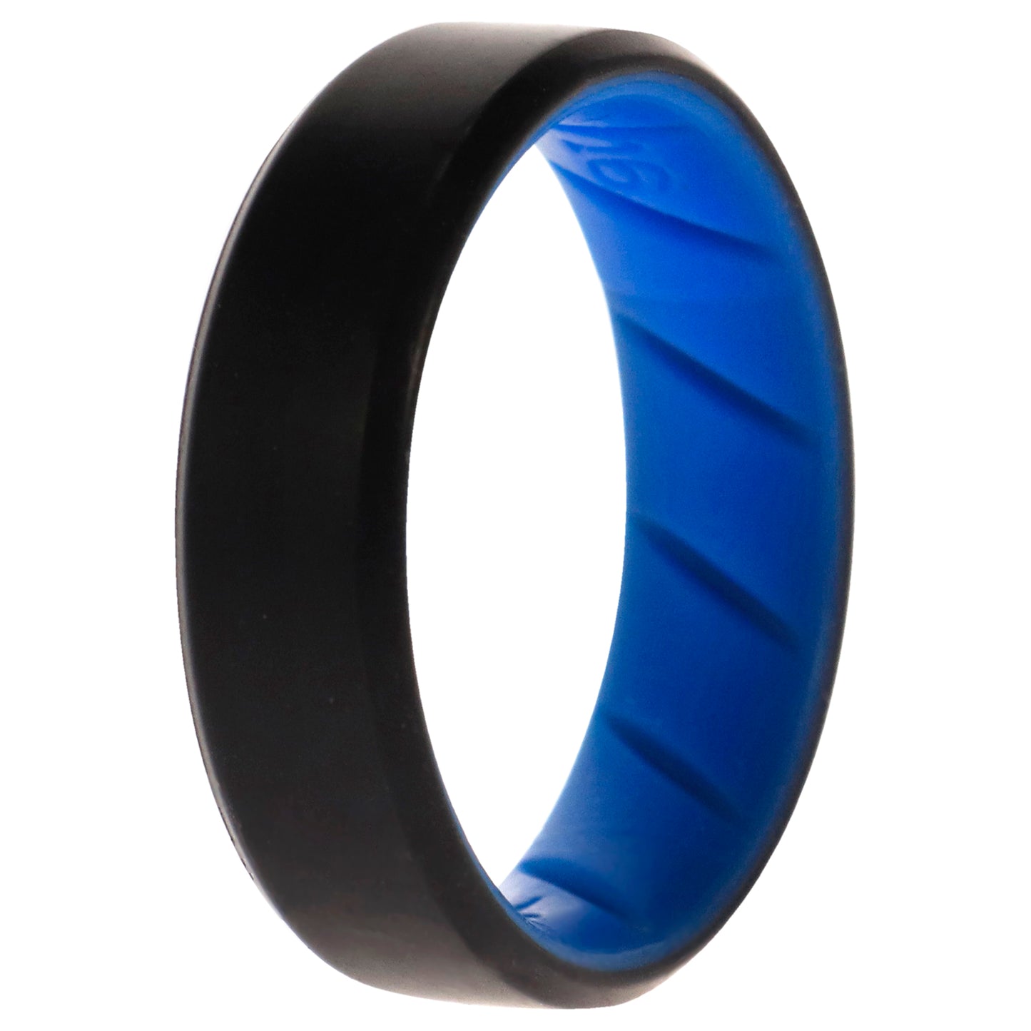 ROQ Silicone Wedding BR 8mm Edge Ring - Light-Blue-Black