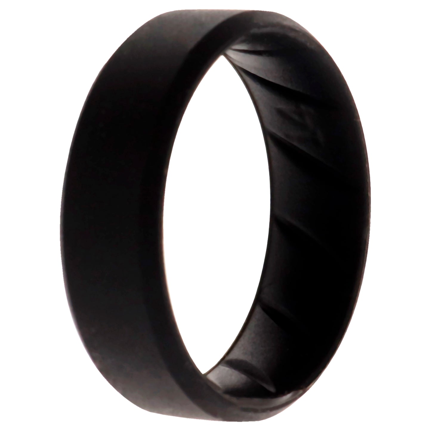 ROQ Silicone Wedding BR 8mm Edge Ring - Basic-Black