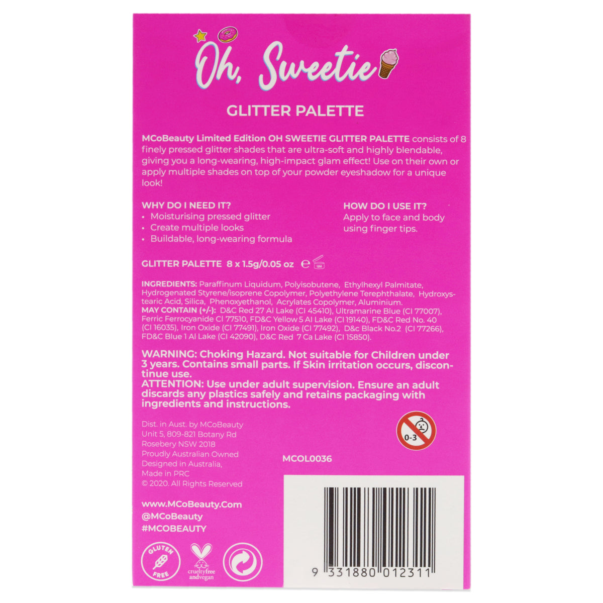 Oh Sweetie Glitter Palette Eye Shadow