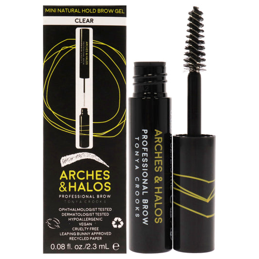 Mini Natural Hold Brow Gel - Clear by Arches and Halos for Women - 0.08 oz Brow Gel