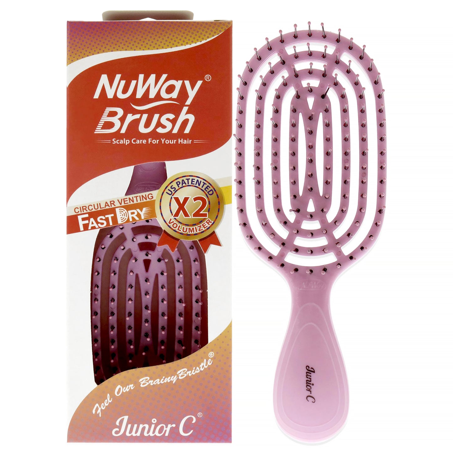 Patented Vented Junior C Brush - Pink