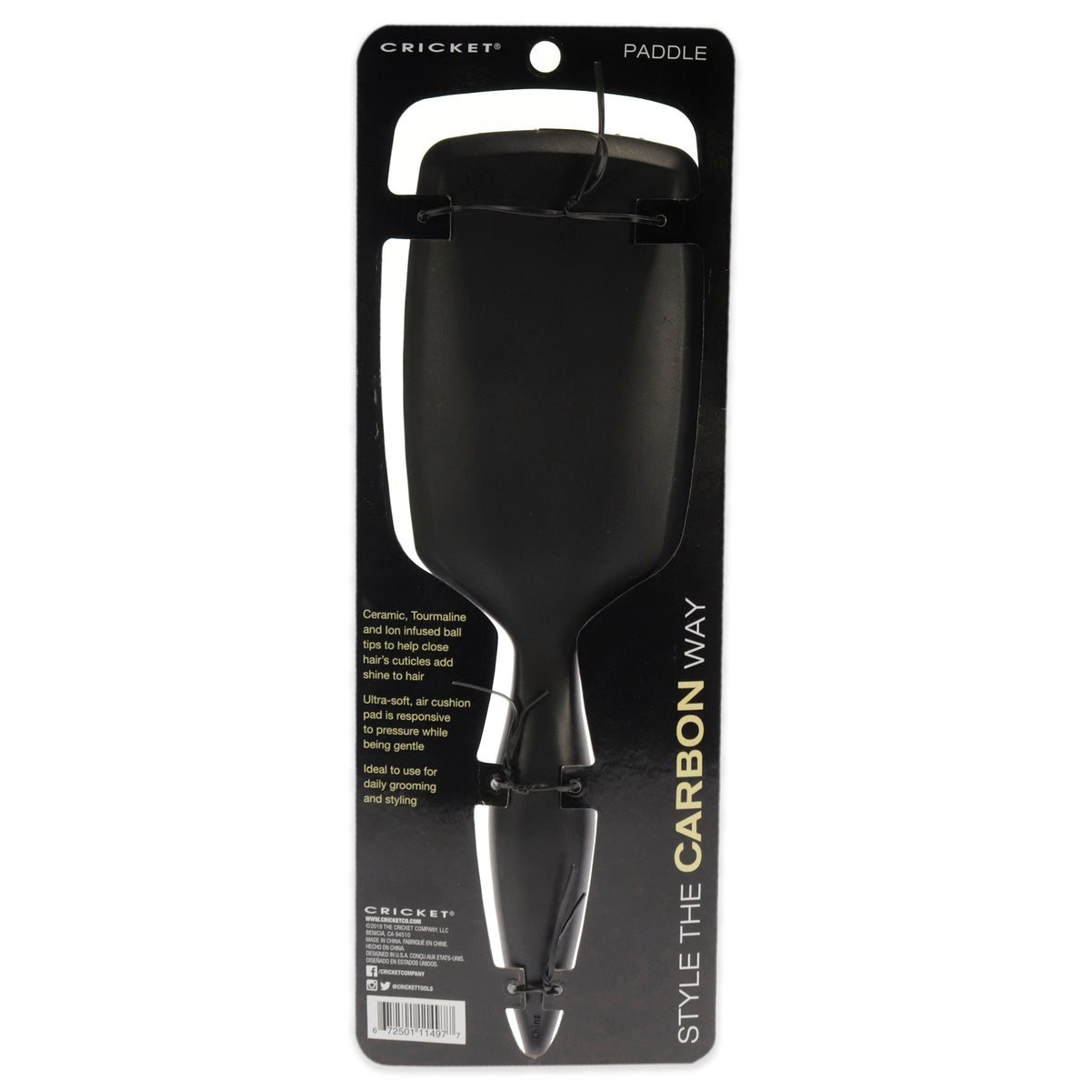 Carbon Paddle Hair Brush
