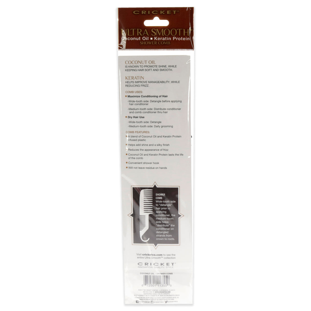 Ultra Smooth Coconut Shower Comb