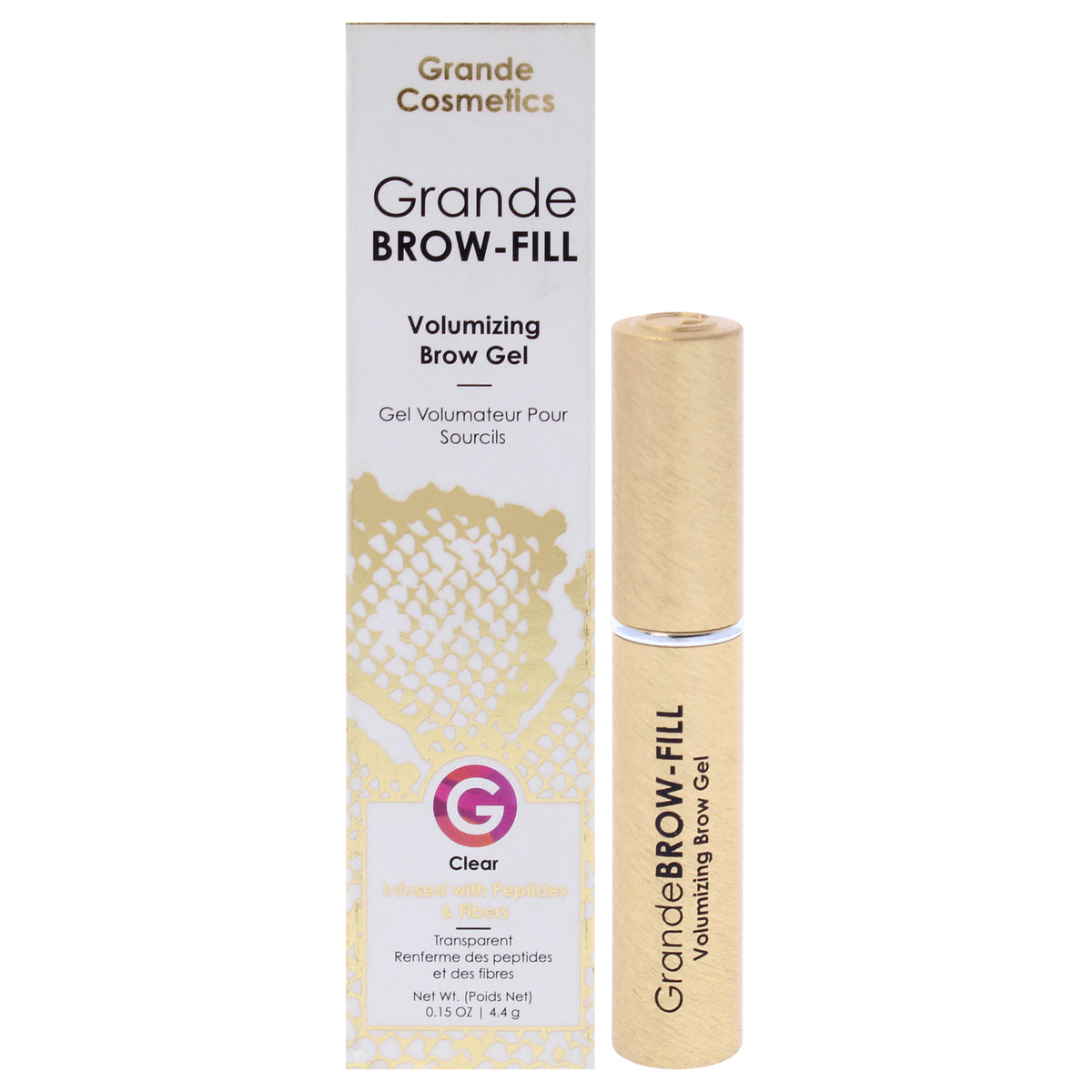 Grande Brow-FillL Volumizing Brow Gel - Clear for Grande Cosmetics for Women - 0.15 oz Eyebrow Gel