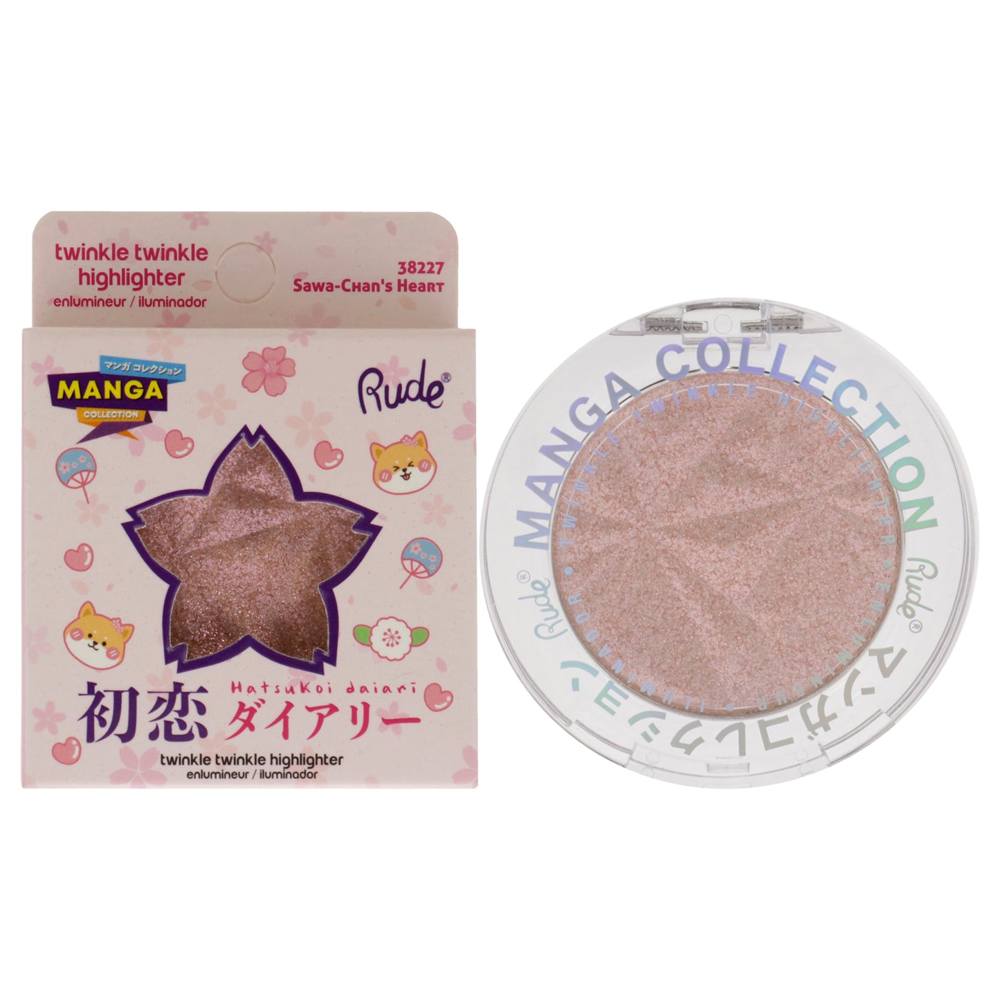 Rude Cosmetics Manga Collection Twinkle Twinkle Highlighter