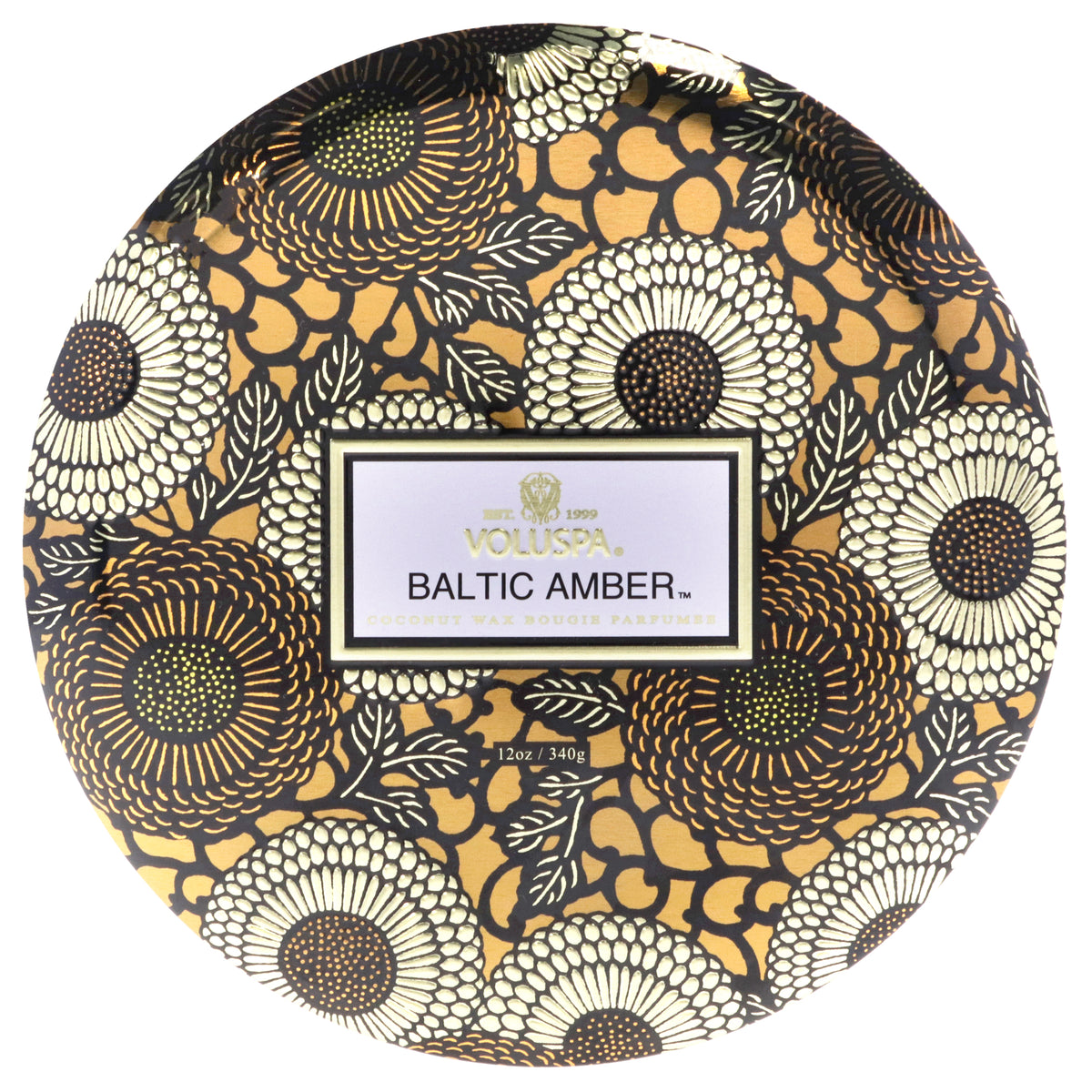 Japonica Collection 3 Wick Tin Candle - Baltic Amber