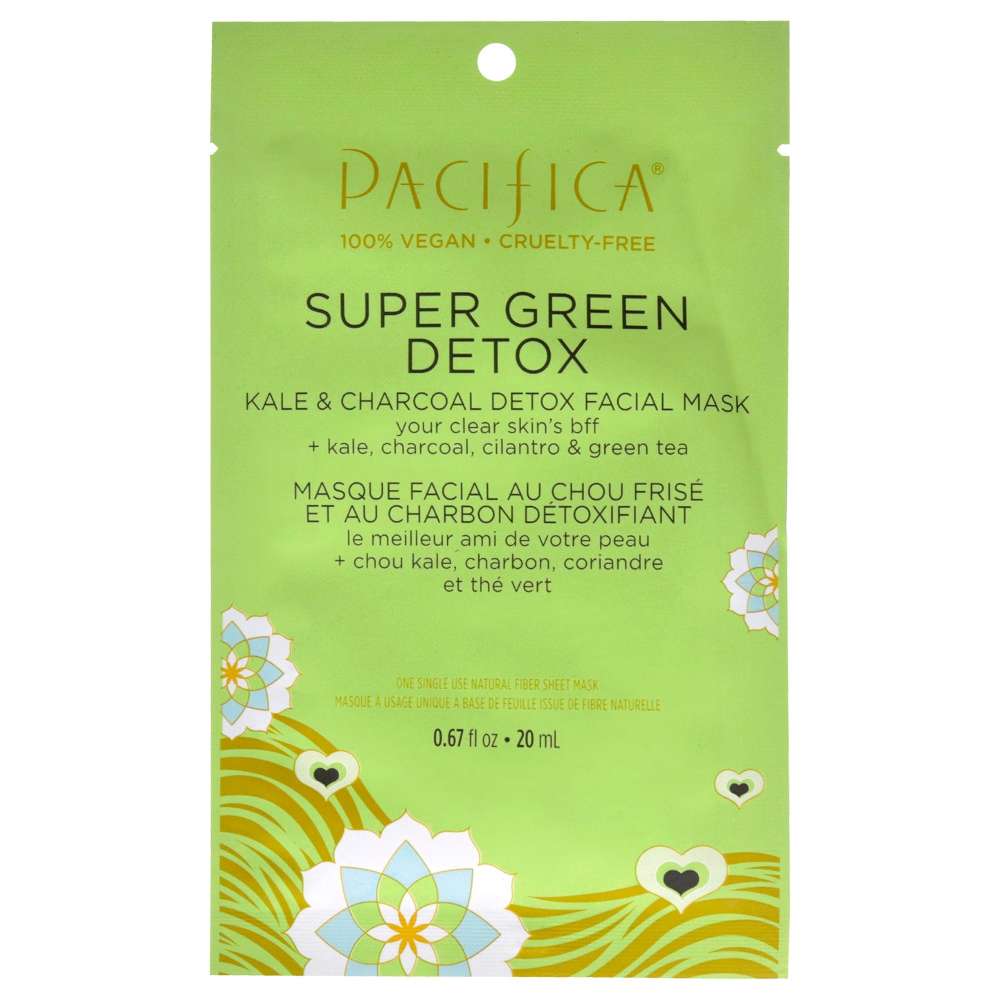 Super Green Detox Kale and Charcoal Detox Facial Mask