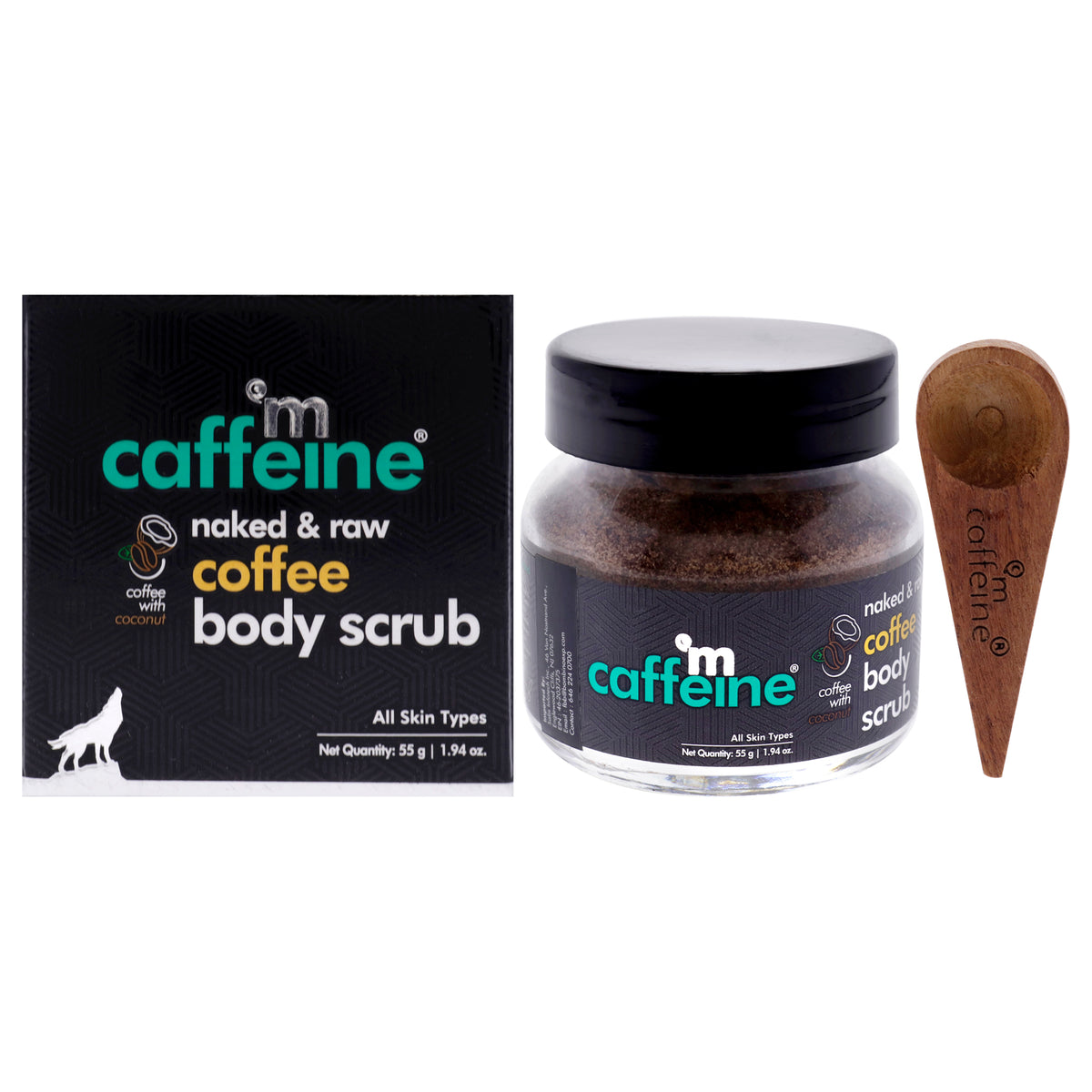 Naked and Raw Coffee Body Scrub - Coconut - All Skin Types