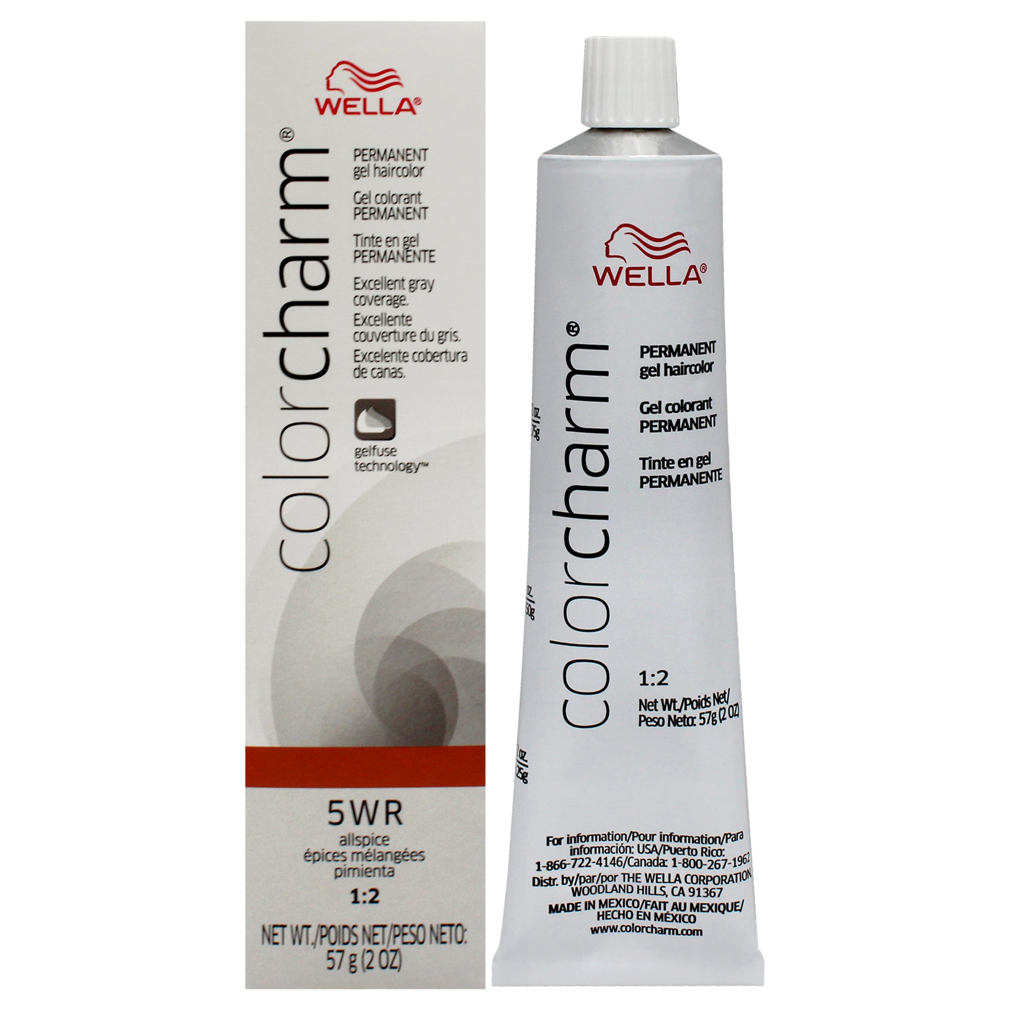 Color Charm Permanent Hair Color Gel 5WR Allspice by Wella for Women