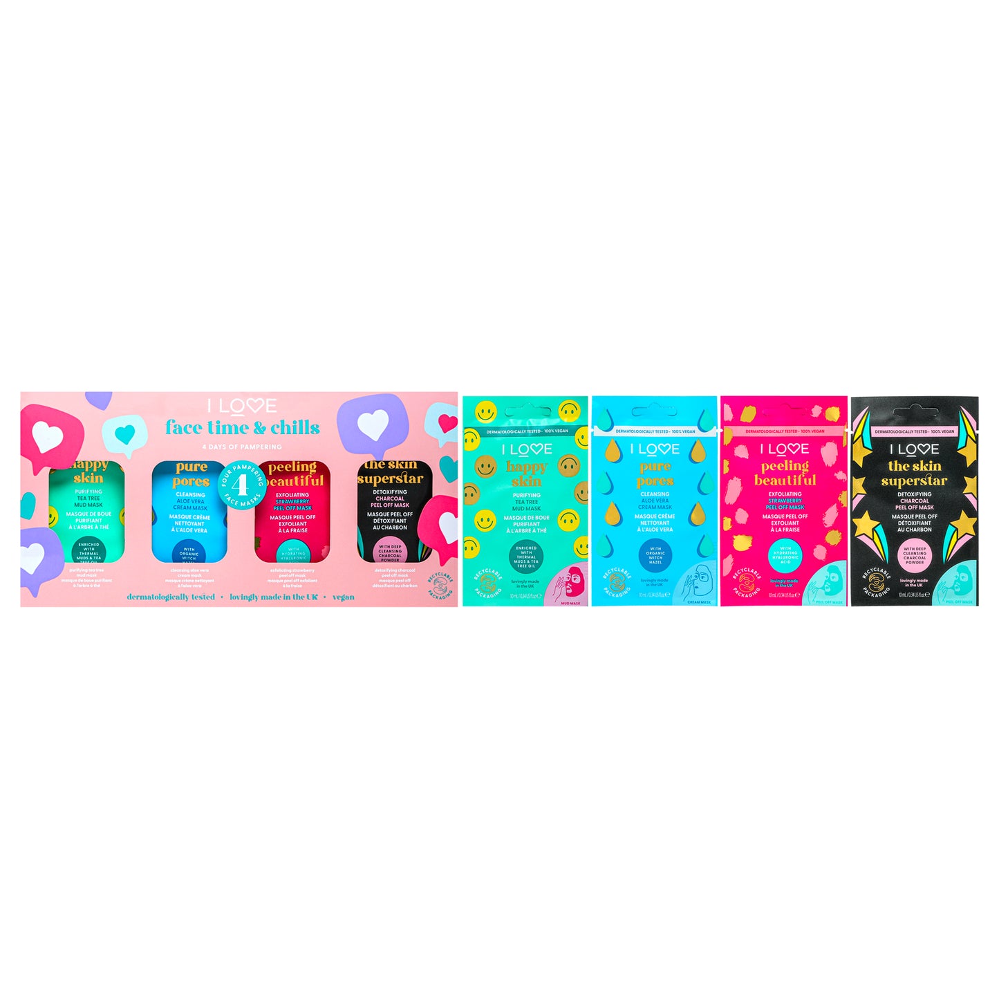 Face Time and Chills Face Mask Set