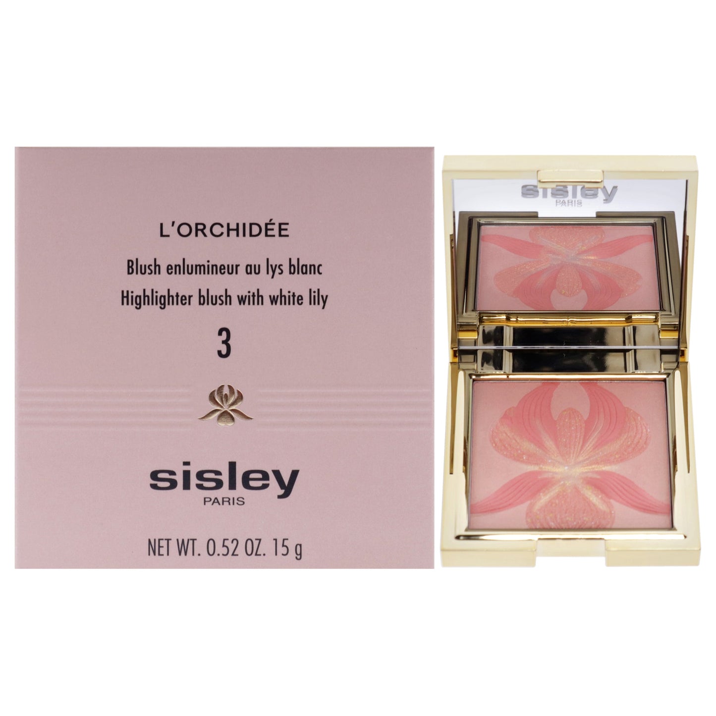 LOrchidee Highlighter Blush With White Lily - 3 Corail