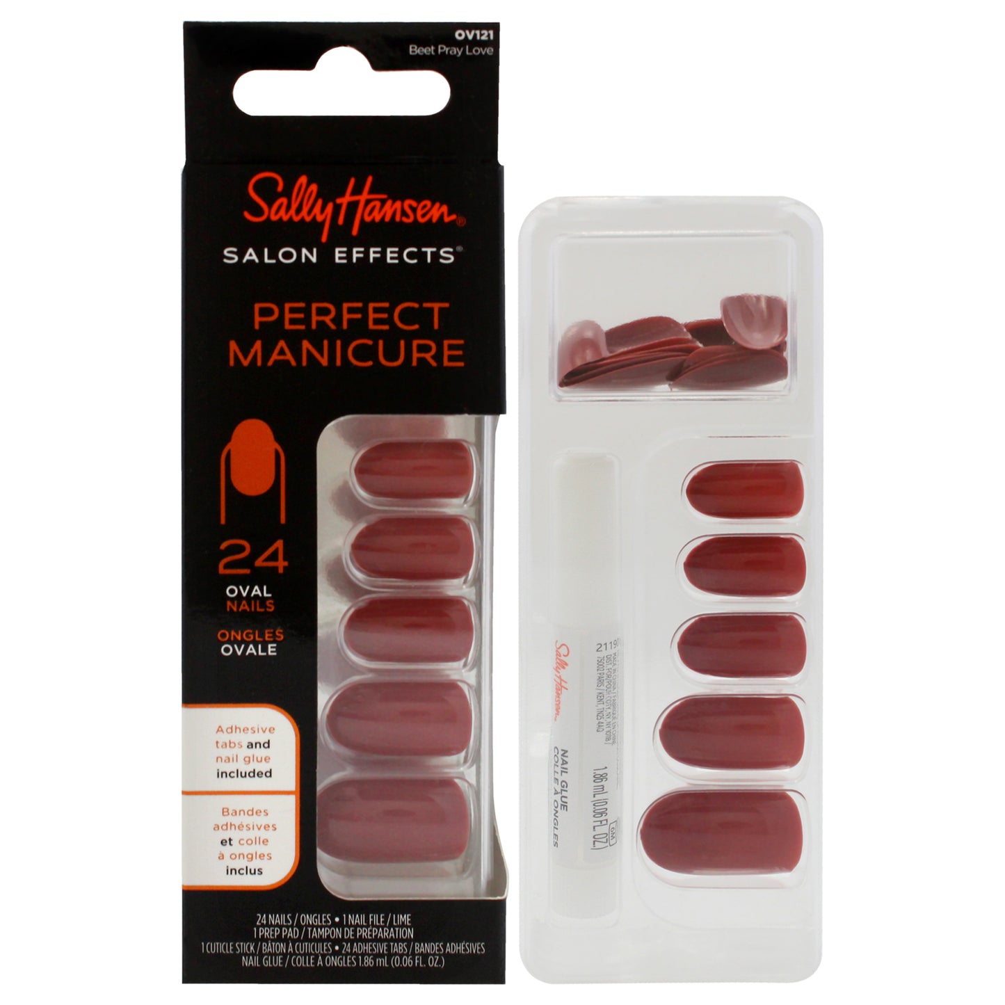 Salon Effects Perfect Manicure Oval Nails - OV121 Beet Pray Love