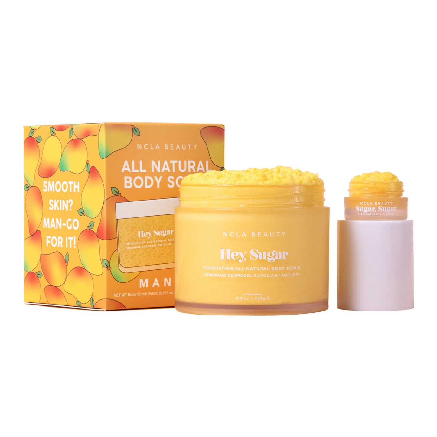 Hey Sugar All Natural Body Scrub and Mini Lip Scrub Set