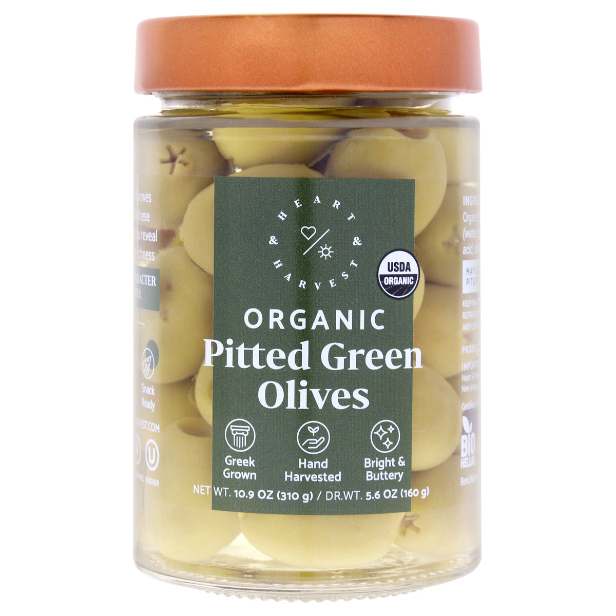 Organic Pitted Green Olives