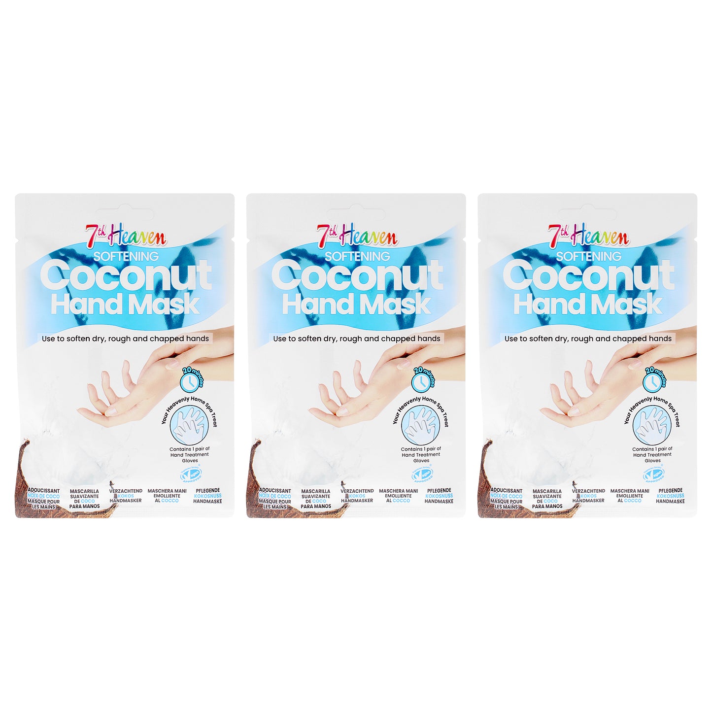 Softening Coconut Hand Mask Multipack