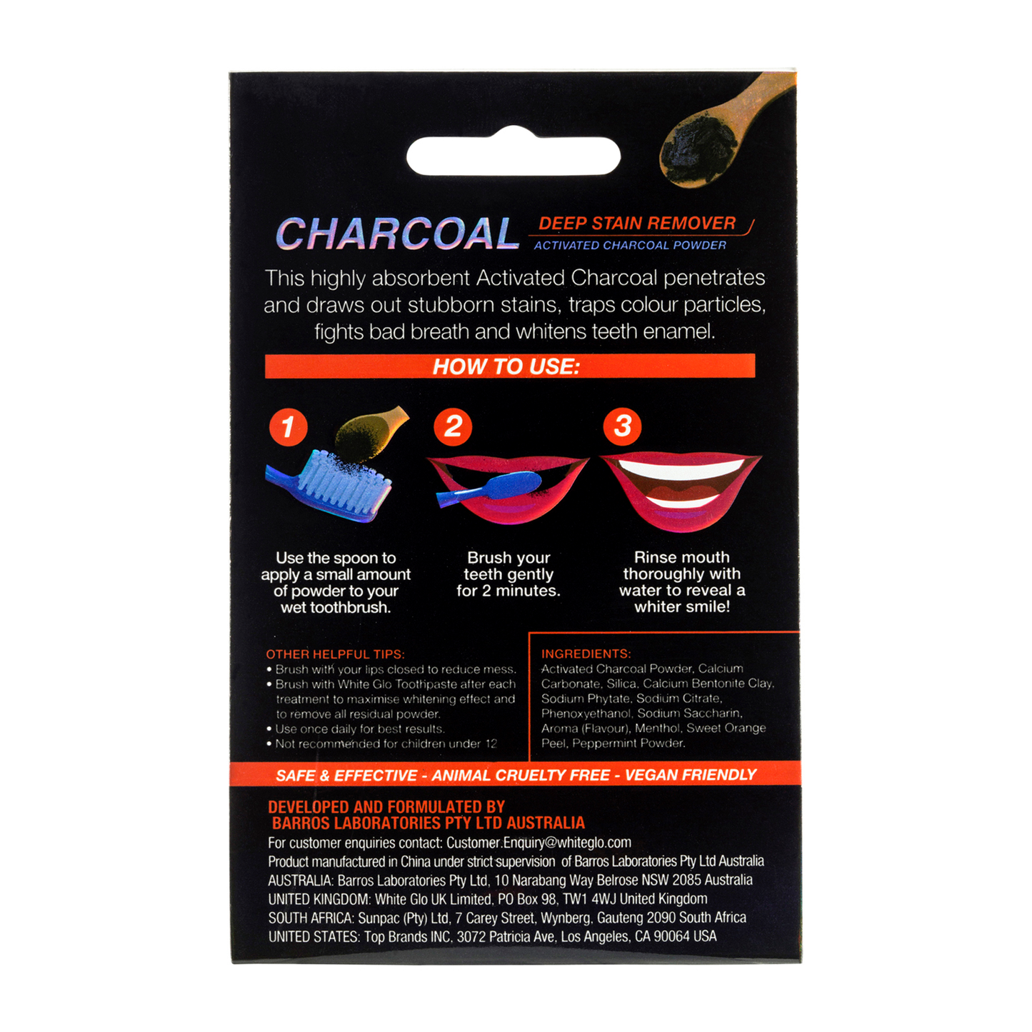 Activated Charcoal Teeth Whitening Powder - Sweet Mint