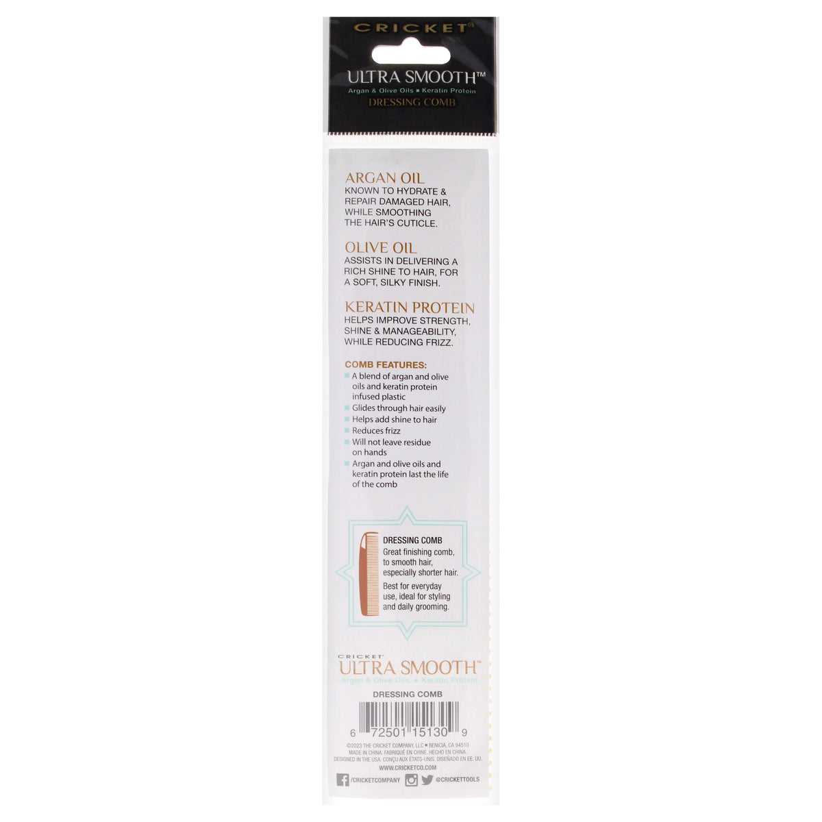 Ultra Smooth Argan & Olive Oils Dressing Comb