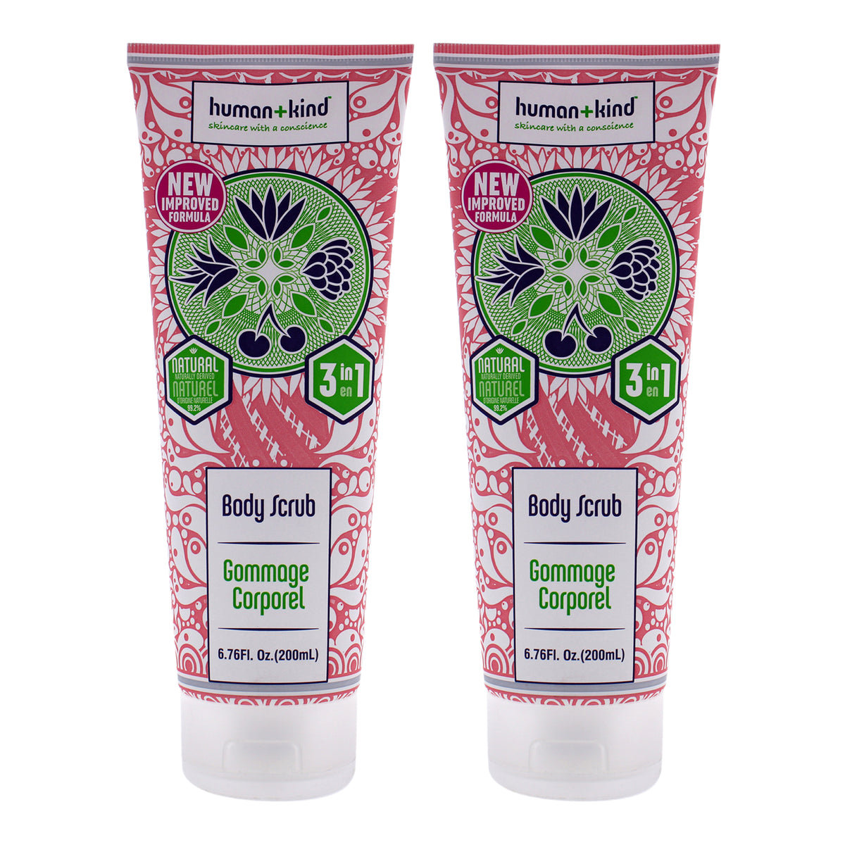 Body Scrub - Pack of 2 by Human+Kind for Unisex - 6.46 oz Scrub