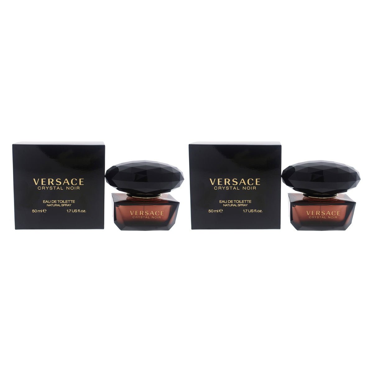 Versace Crystal Noir by Versace for Women - 1.7 oz EDT Spray - Pack of 2