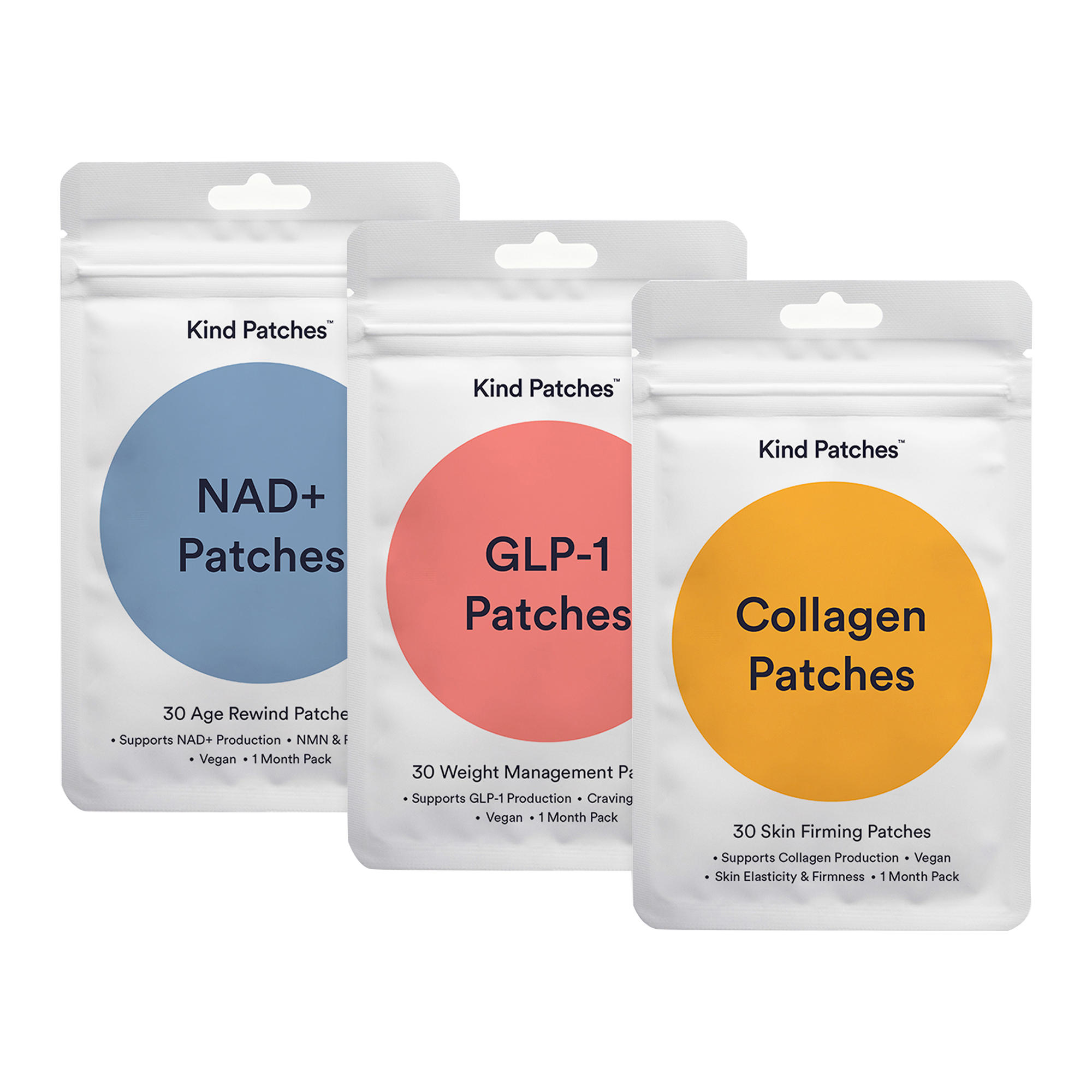 Kind Patches Kit by Kind Patches for Unisex - 3 Pc Kit 30Pc GLP