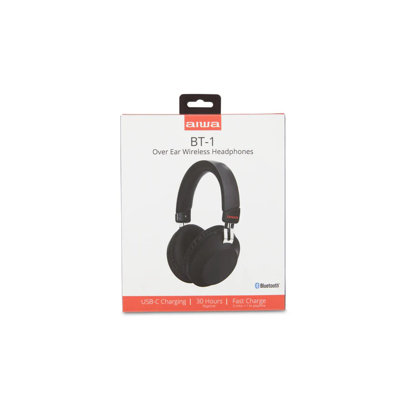 BT-1 Over Ear Wireless Headphone - Black