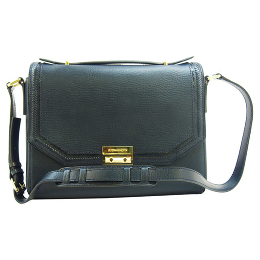 Gemma Whip Stitch Shoulder Bag- Dark Carbon