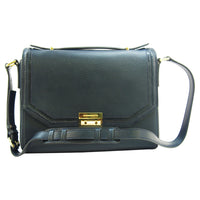 Gemma Whip Stitch Shoulder Bag- Dark Carbon