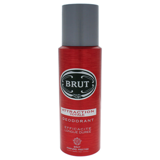 Attraction Totale Deodorant Body Spray by Brut for Men - 6.7 oz Deodorant Spray