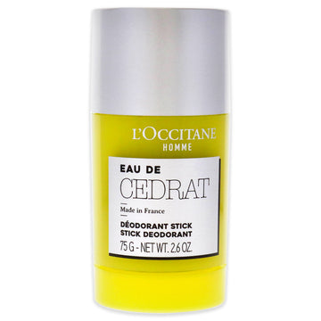 Cedrat Stick Deodorant by LOccitane for Men 2.6 oz Deodorant Stick