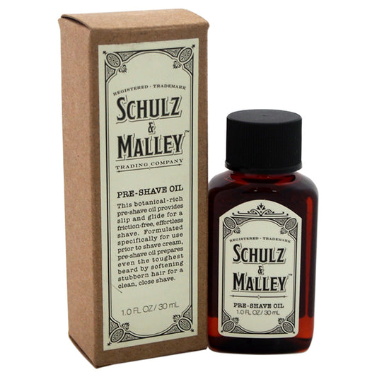 Pre-Shave Oil by Schulz & Malley for Men - 1 oz Pre-Shave Oil