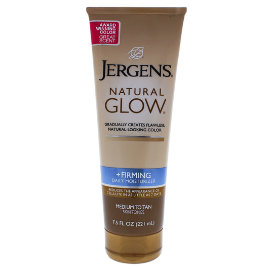 Natural Glow Firming Medium Tanning Lotion by Jergens for Unisex - 7.5 oz Bronzer