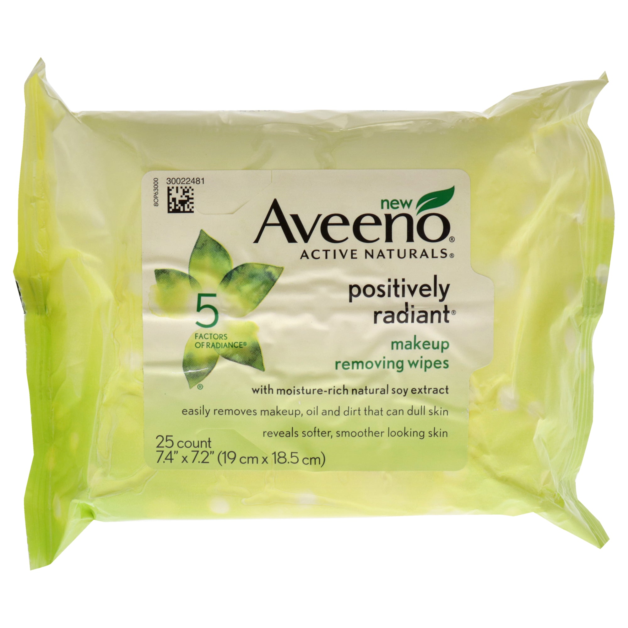 Positively Radiant Makeup Removing Wipes by Aveeno for Women - 25 Count Wipes