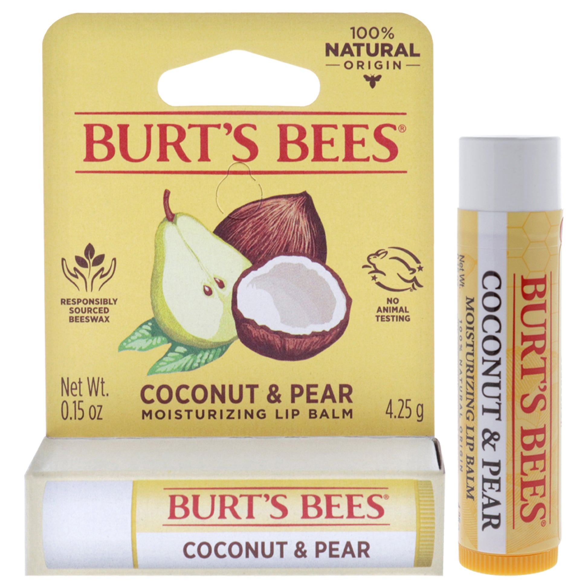 Coconut and Pear Moisturizing Lip Balm Blister