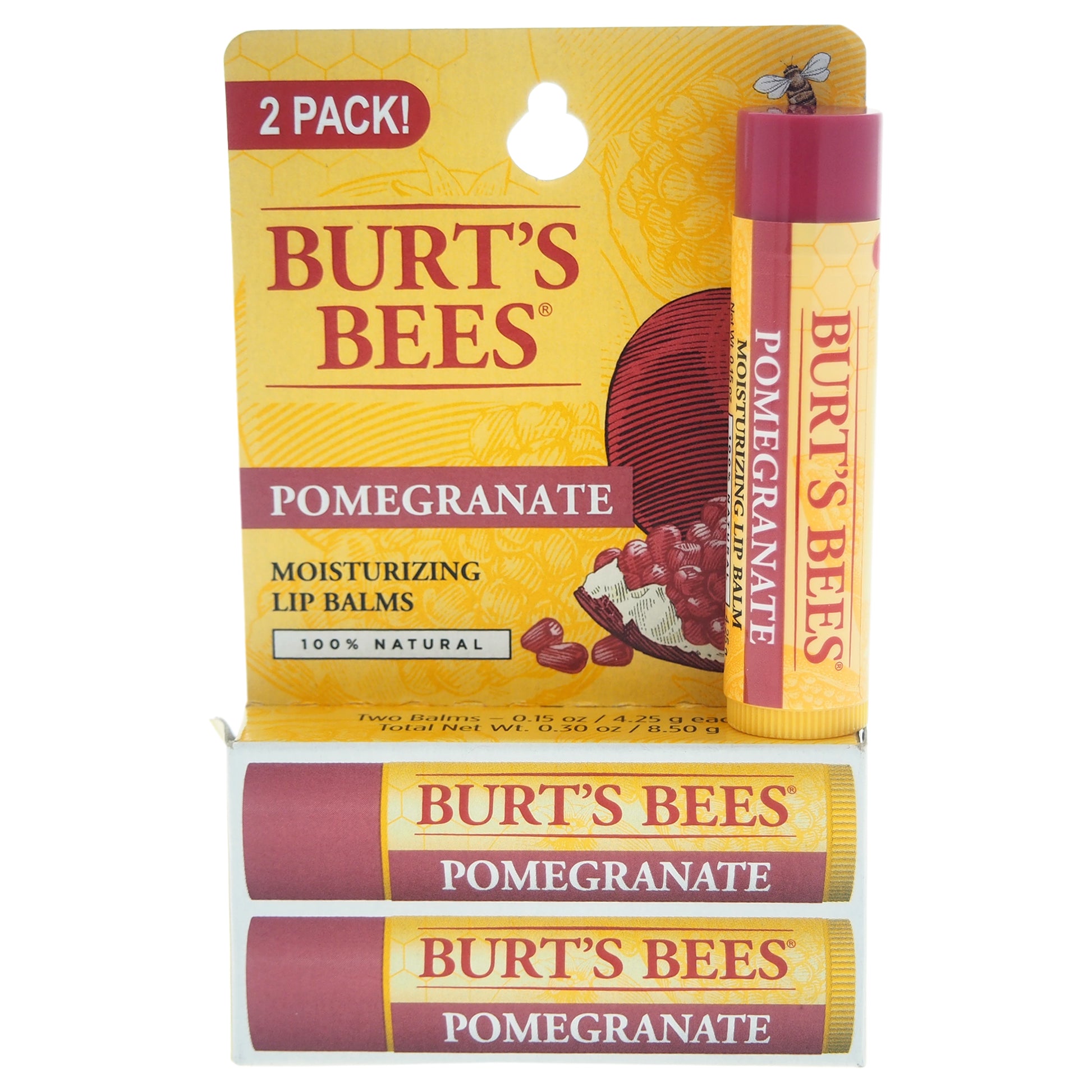 Pomegranate Moisturizing Lip Balm Twin Pack