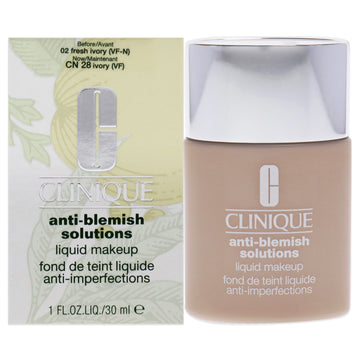 Anti Blemish Solutions Liquid Makeup - 02 Fresh Ivory (VF) by Clinique for Women - 1 oz Foundation