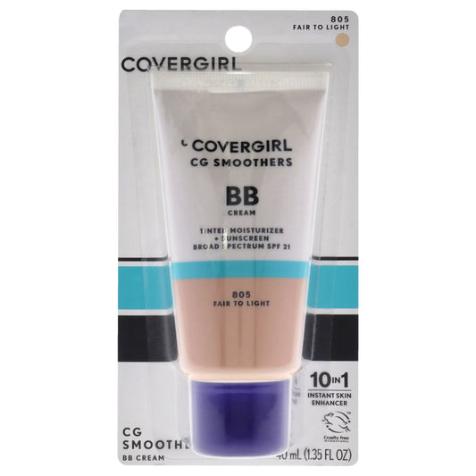 CG Smoothers BB Cream Tinted Moisturizer Plus Sunscreen SPF 21 - 805 Fair To Light by CoverGirl for Women - 1.35 oz Makeup