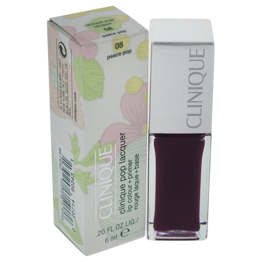 Clinique Pop Lacquer Lip Colour + Primer - # 08 Peace Pop by Clinique for Women 0.2 oz Lip Gloss